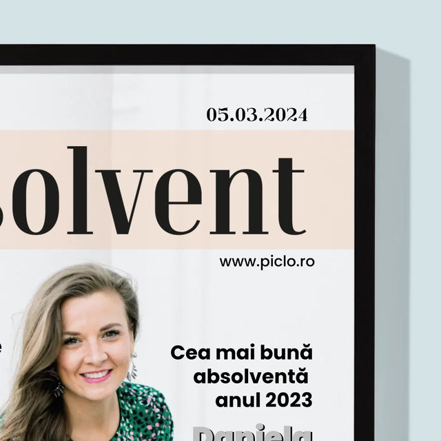Copertă Derevistă: Absolvent Copertă De Rewistă - Imprimare Cu Ramă 30X40 (Verticală)