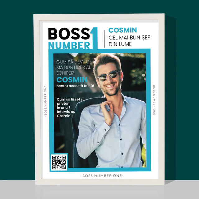 Copertă Derevistă: Boss Number One - Imprimare Cu Ramă 30X40 (Verticală)