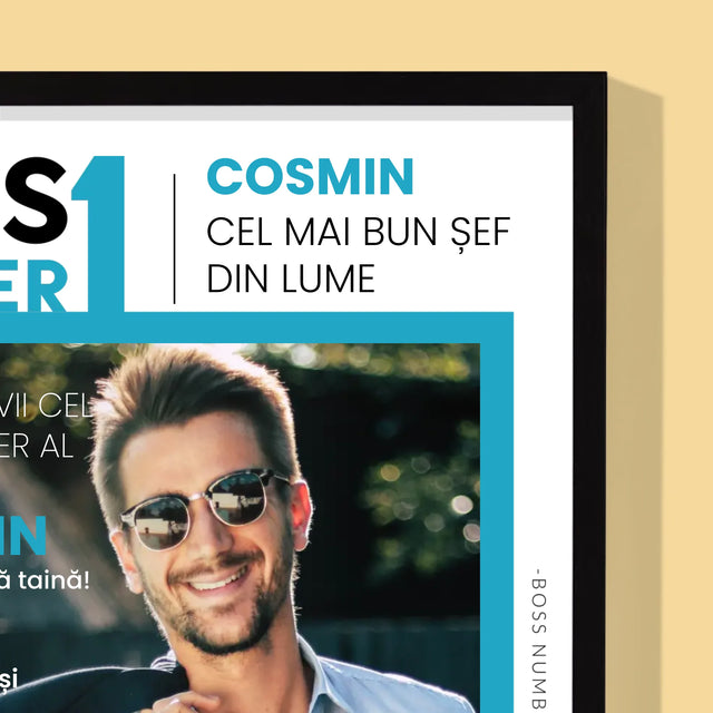 Copertă Derevistă: Boss Number One - Imprimare Cu Ramă 30X40 (Verticală)