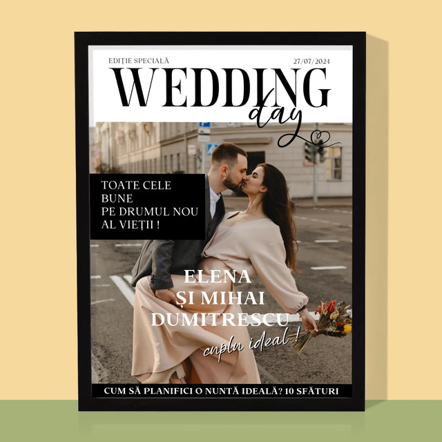 Copertă Derevistă: Wedding Day - Imprimare Cu Ramă 30X40 (Verticală)