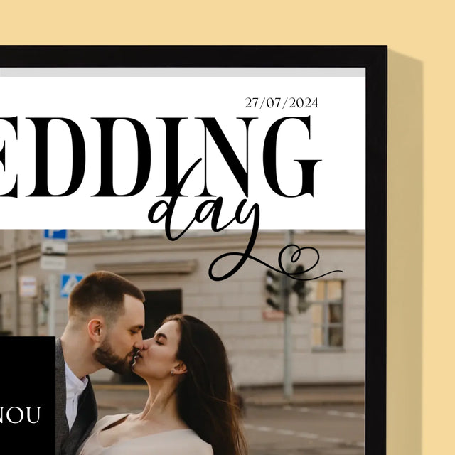 Copertă Derevistă: Wedding Day - Imprimare Cu Ramă 30X40 (Verticală)
