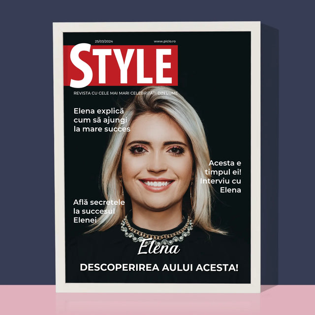 Copertă Derevistă: Style - Imprimare Cu Ramă 30X40 (Verticală)