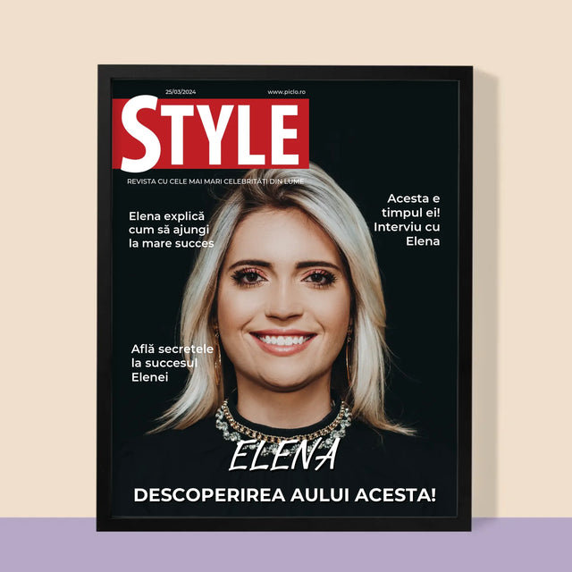 Copertă Derevistă: Style - Imprimare Cu Ramă 30X40 (Verticală)