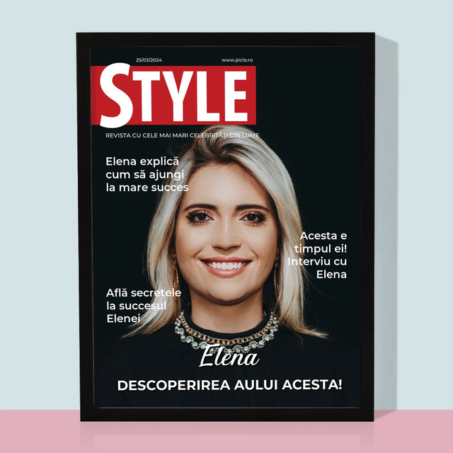 Copertă Derevistă: Style - Imprimare Cu Ramă 30X40 (Verticală)