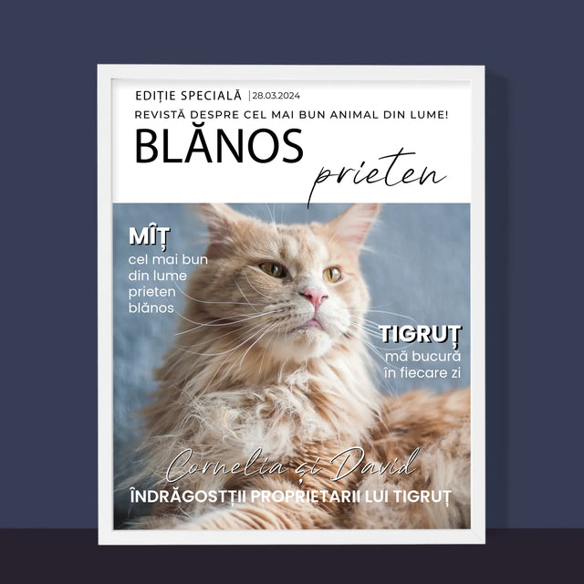 Copertă Derevistă: Prieten Blănos - Imprimare Cu Ramă 30X40 (Verticală)