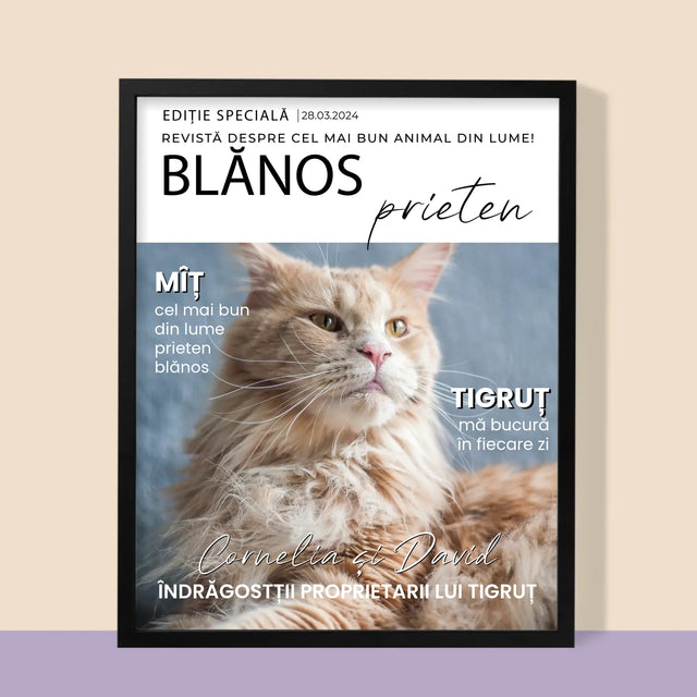 Copertă Derevistă: Prieten Blănos - Imprimare Cu Ramă 30X40 (Verticală)