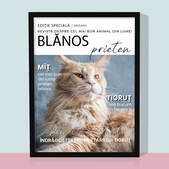 Copertă Derevistă: Prieten Blănos - Imprimare Cu Ramă 30X40 (Verticală)