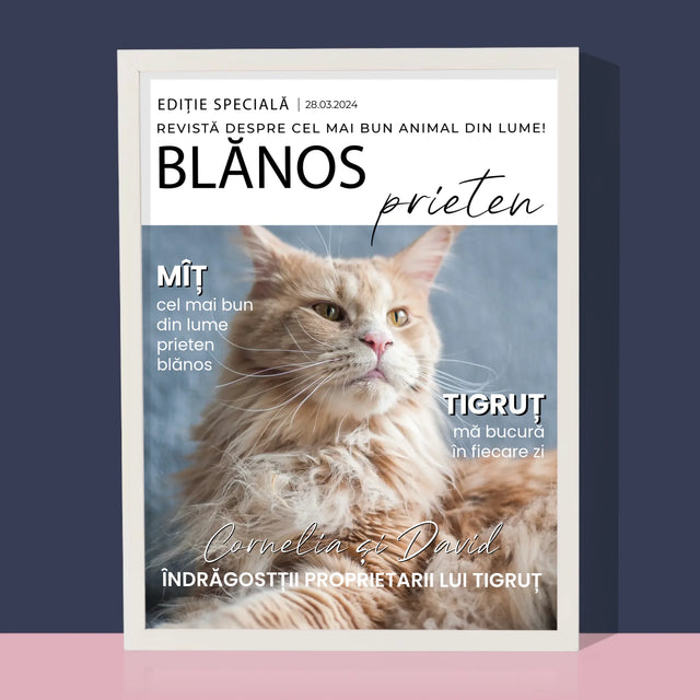 Copertă Derevistă: Prieten Blănos - Imprimare Cu Ramă 30X40 (Verticală)