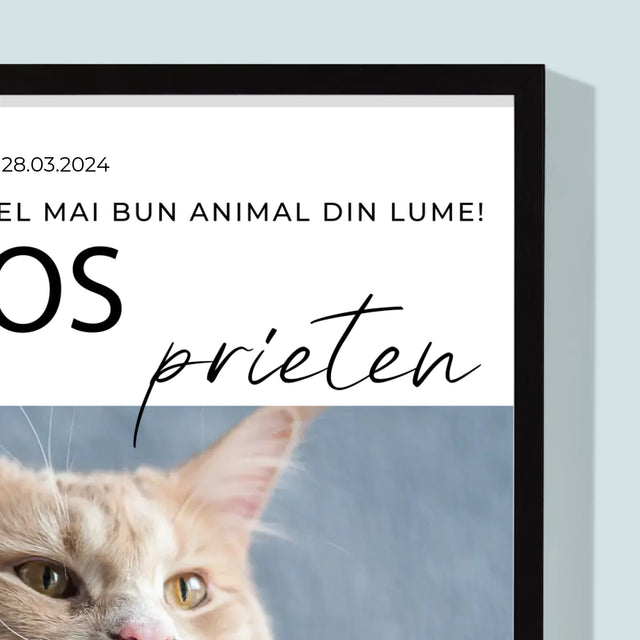 Copertă Derevistă: Prieten Blănos - Imprimare Cu Ramă 30X40 (Verticală)