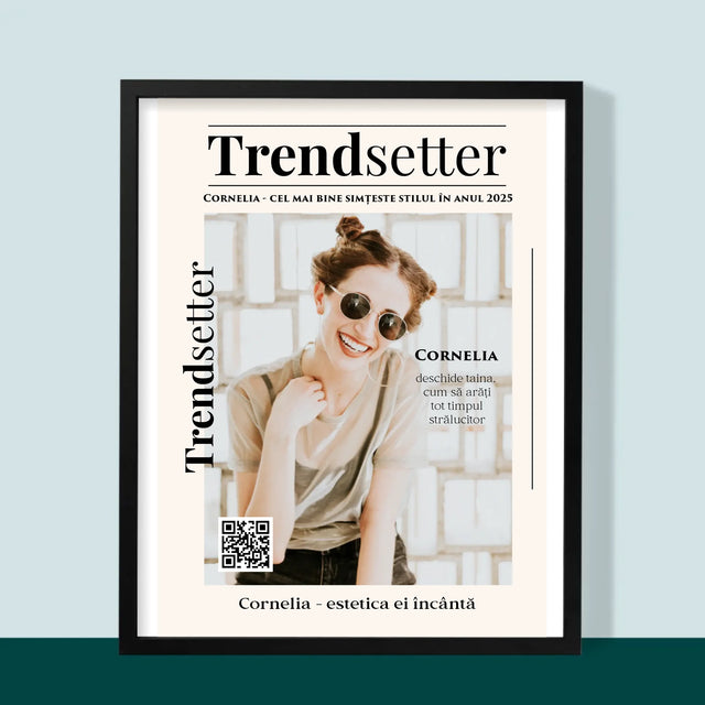Copertă Derevistă: Trendsetter Copertă De Revistă - Imprimare Cu Ramă 30X40 (Verticală)