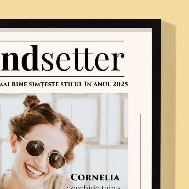 Copertă Derevistă: Trendsetter Copertă De Revistă - Imprimare Cu Ramă 30X40 (Verticală)