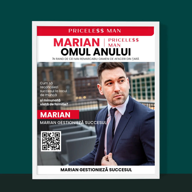 Copertă Derevistă: Priceless Man: Copertă De Revistă - Imprimare Cu Ramă 30X40 (Verticală)