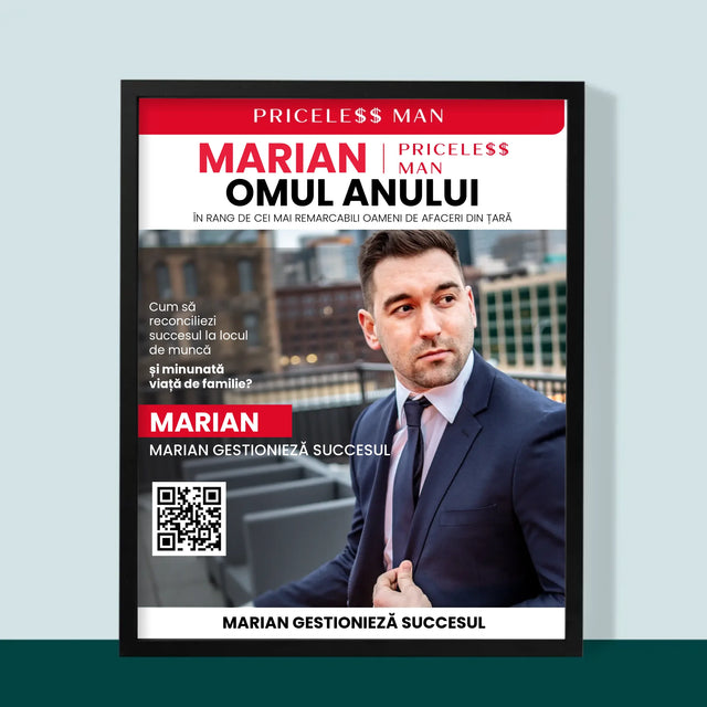 Copertă Derevistă: Priceless Man: Copertă De Revistă - Imprimare Cu Ramă 30X40 (Verticală)