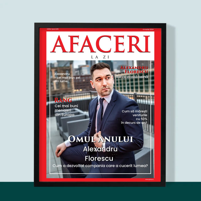 Copertă Derevistă: Afaceri La Zi, Coperta Revistei - Imprimare Cu Ramă 30X40 (Verticală)