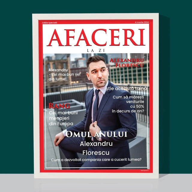Copertă Derevistă: Afaceri La Zi, Coperta Revistei - Imprimare Cu Ramă 30X40 (Verticală)