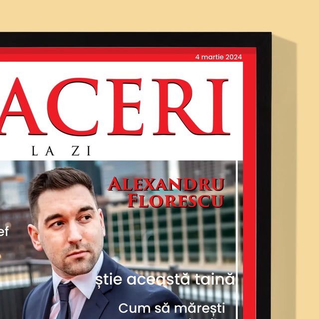 Copertă Derevistă: Afaceri La Zi, Coperta Revistei - Imprimare Cu Ramă 30X40 (Verticală)