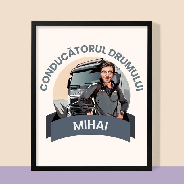 Personajul Tău: Conducătorul Drumului - Imprimare Cu Ramă 30X40 (Verticală)