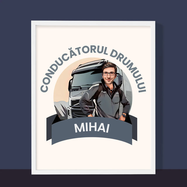 Personajul Tău: Conducătorul Drumului - Imprimare Cu Ramă 30X40 (Verticală)