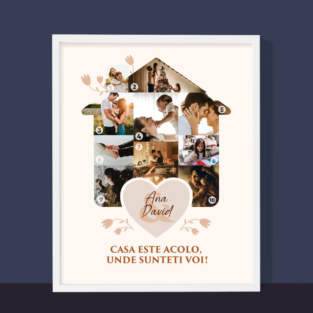 Formă Din Fotografii: Casa Părintească - Imprimare Cu Ramă 30X40 (Verticală)