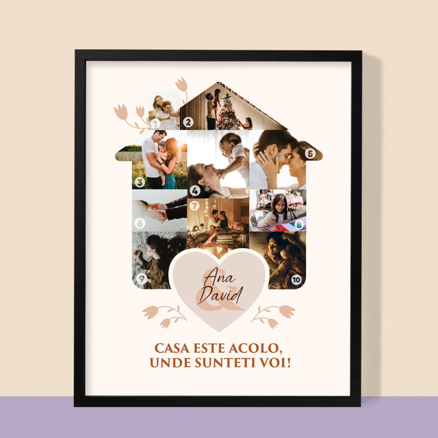 Formă Din Fotografii: Casa Părintească - Imprimare Cu Ramă 30X40 (Verticală)