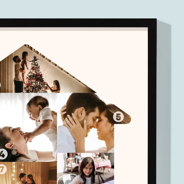 Formă Din Fotografii: Casa Părintească - Imprimare Cu Ramă 30X40 (Verticală)