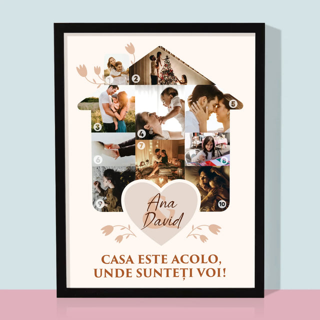 Formă Din Fotografii: Casa Părintească - Imprimare Cu Ramă 30X40 (Verticală)