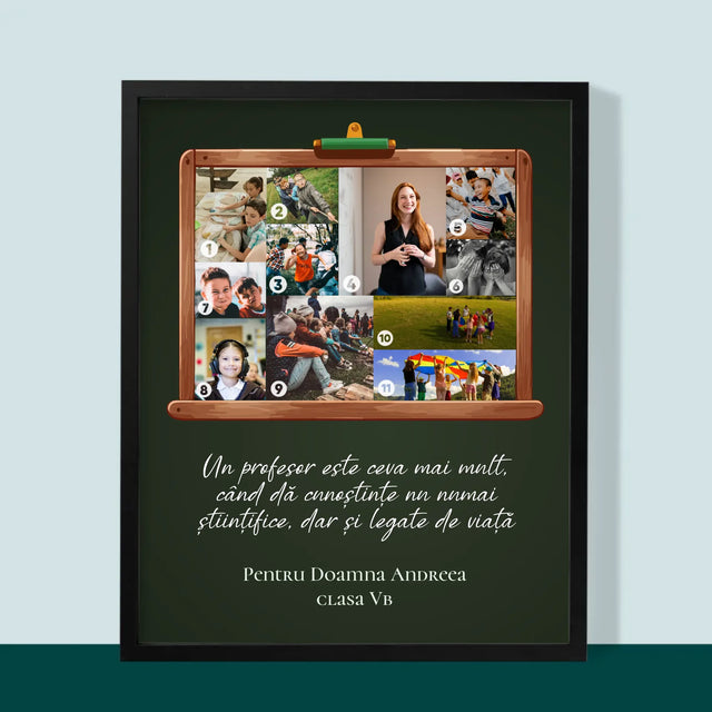 Formă Din Fotografii: Profesorul E Ceva Mai Mult - Imprimare Cu Ramă 30X40 (Verticală)