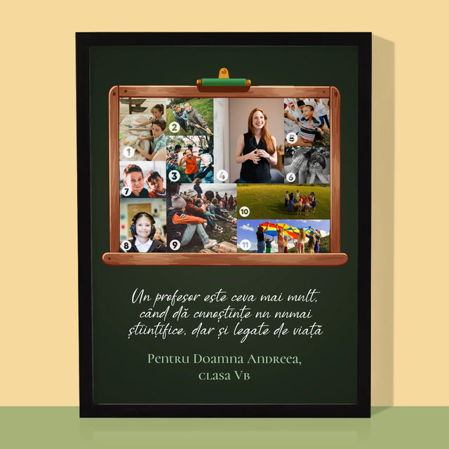 Formă Din Fotografii: Profesorul E Ceva Mai Mult - Imprimare Cu Ramă 30X40 (Verticală)