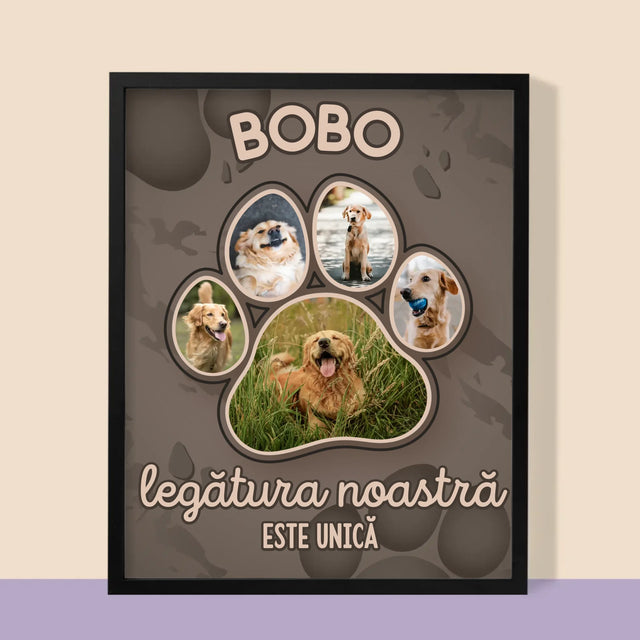 Formă Din Fotografii: Amprenta Lebei - Imprimare Cu Ramă 30X40 (Verticală)
