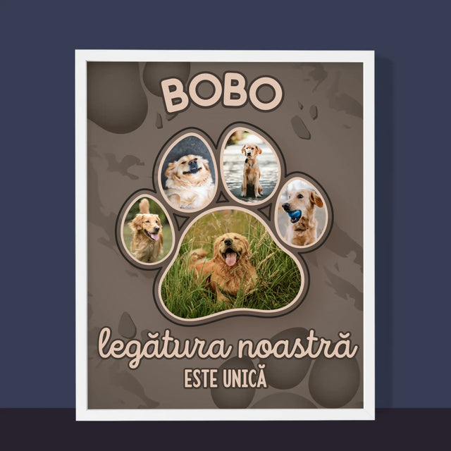 Formă Din Fotografii: Amprenta Lebei - Imprimare Cu Ramă 30X40 (Verticală)