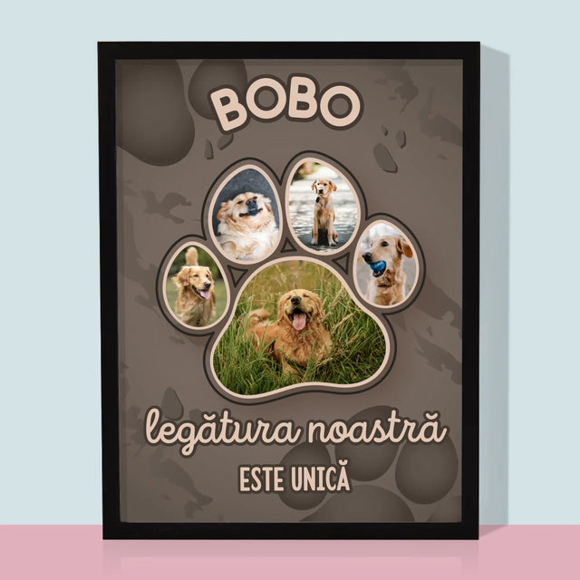 Formă Din Fotografii: Amprenta Lebei - Imprimare Cu Ramă 30X40 (Verticală)