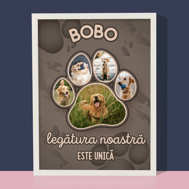Formă Din Fotografii: Amprenta Lebei - Imprimare Cu Ramă 30X40 (Verticală)