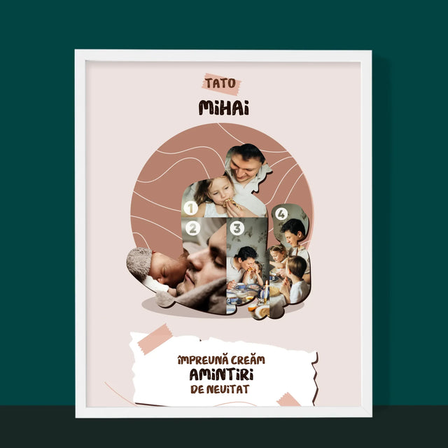 Formă Din Fotografii: Amintiri De Neuitat - Imprimare Cu Ramă 30X40 (Verticală)