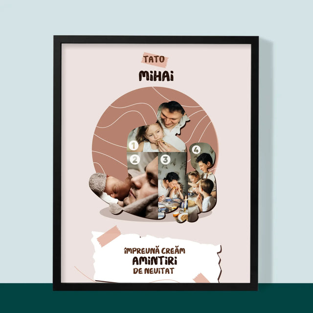 Formă Din Fotografii: Amintiri De Neuitat - Imprimare Cu Ramă 30X40 (Verticală)