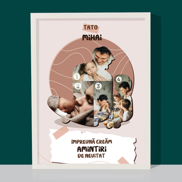 Formă Din Fotografii: Amintiri De Neuitat - Imprimare Cu Ramă 30X40 (Verticală)