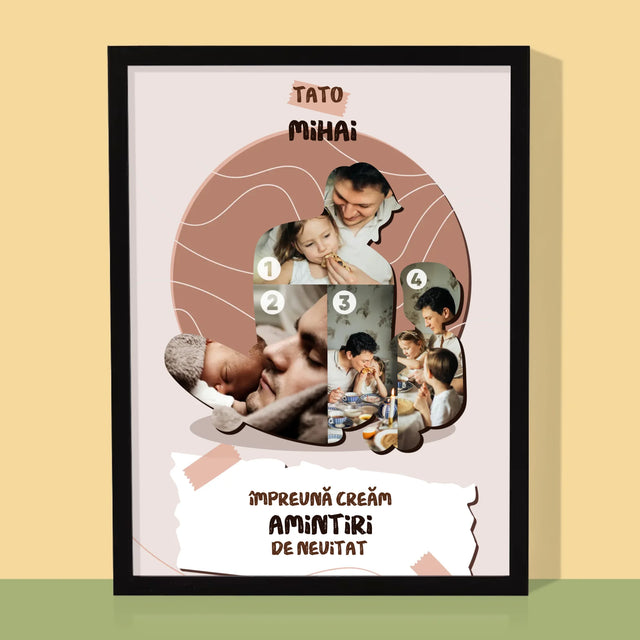 Formă Din Fotografii: Amintiri De Neuitat - Imprimare Cu Ramă 30X40 (Verticală)