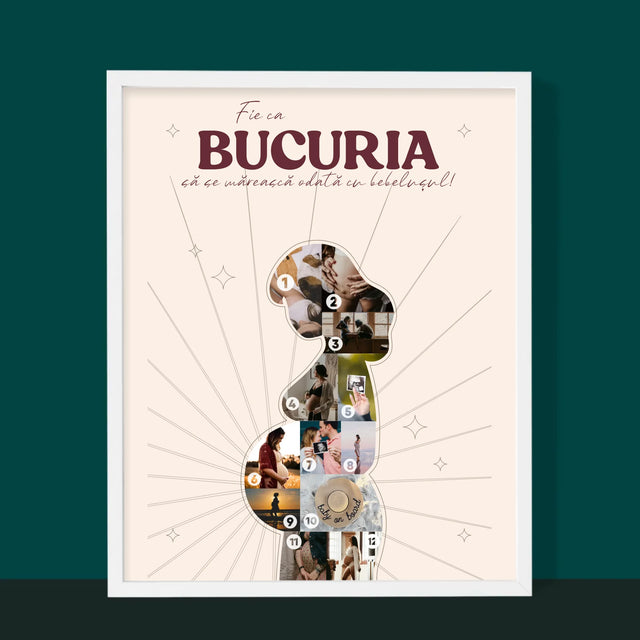 Formă Din Fotografii: Bucurie - Imprimare Cu Ramă 30X40 (Verticală)