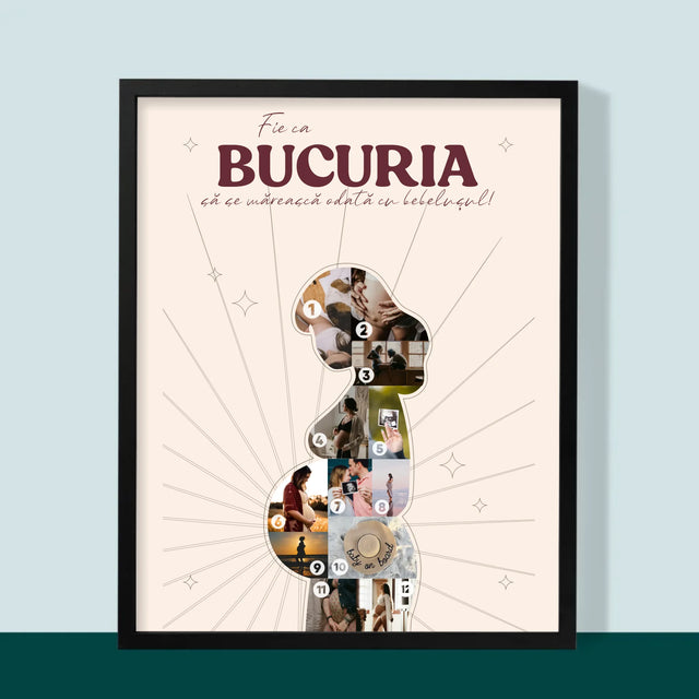 Formă Din Fotografii: Bucurie - Imprimare Cu Ramă 30X40 (Verticală)