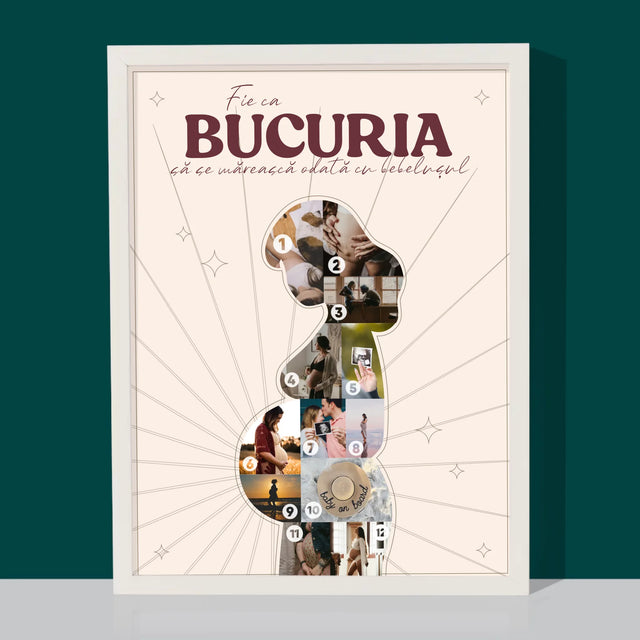 Formă Din Fotografii: Bucurie - Imprimare Cu Ramă 30X40 (Verticală)
