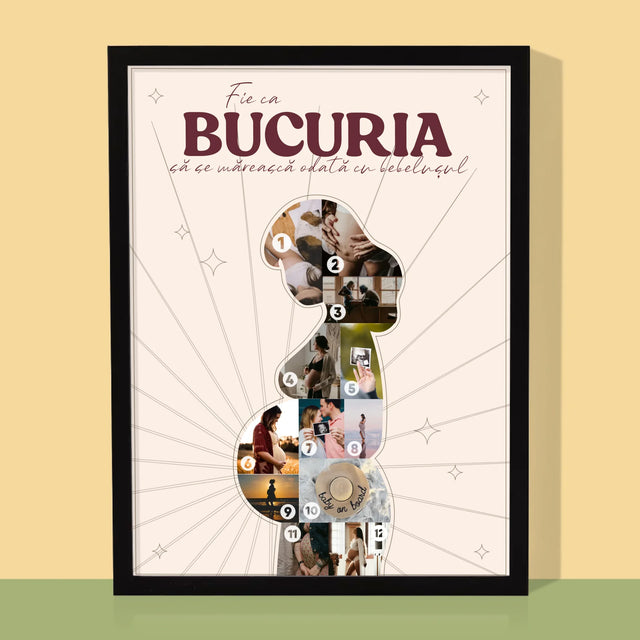 Formă Din Fotografii: Bucurie - Imprimare Cu Ramă 30X40 (Verticală)