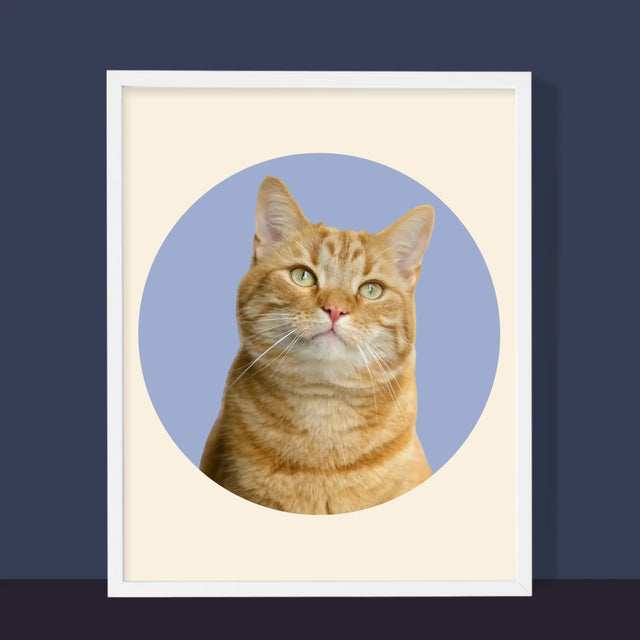 Fotografie Si Semnătură: Pisicul Tău - Imprimare Cu Ramă 30X40 (Verticală)