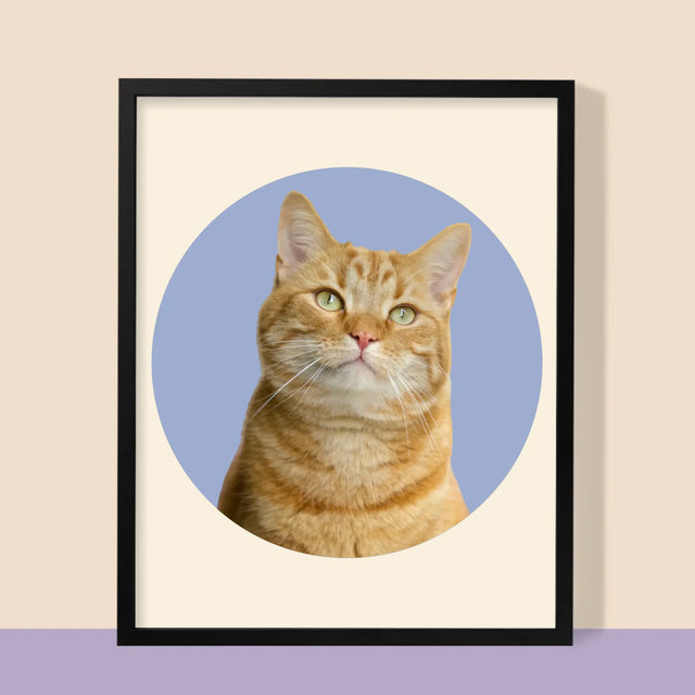 Fotografie Si Semnătură: Pisicul Tău - Imprimare Cu Ramă 30X40 (Verticală)