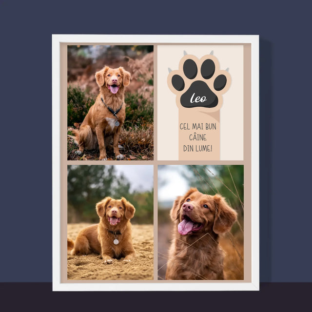 Colaj De Fotografii: Cel Mai Bun Câine - Imprimare Cu Ramă 30X40 (Verticală)