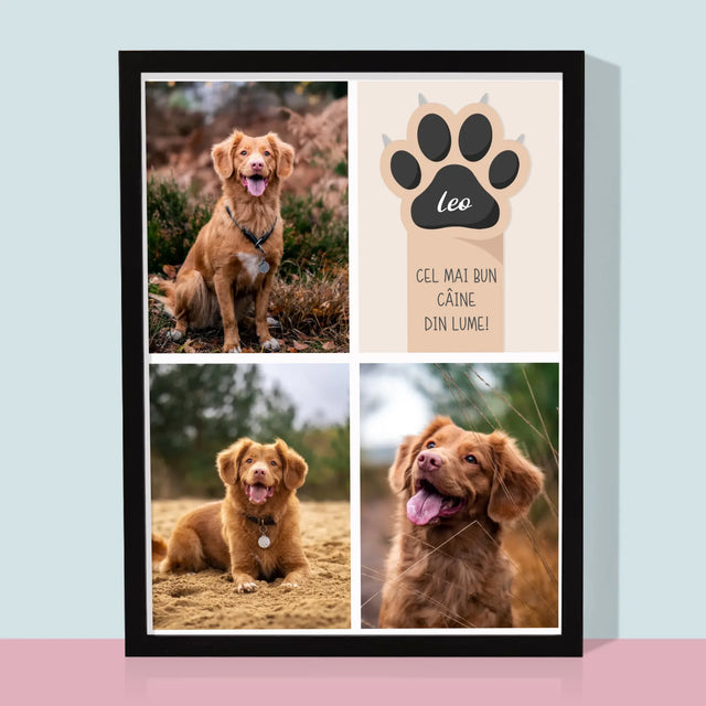 Colaj De Fotografii: Cel Mai Bun Câine - Imprimare Cu Ramă 30X40 (Verticală)