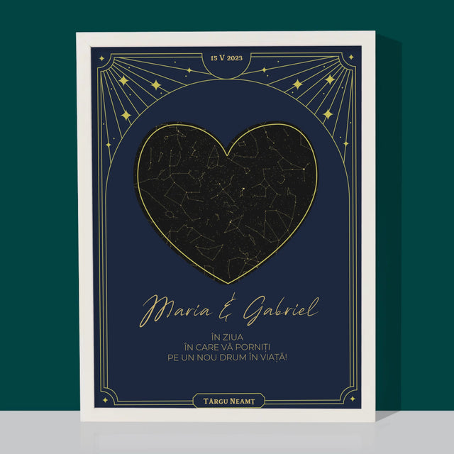 Harta Stelelor: Harta Stelelor: Drumul Vostru Comun - Imprimare Cu Ramă 30X40 (Verticală)