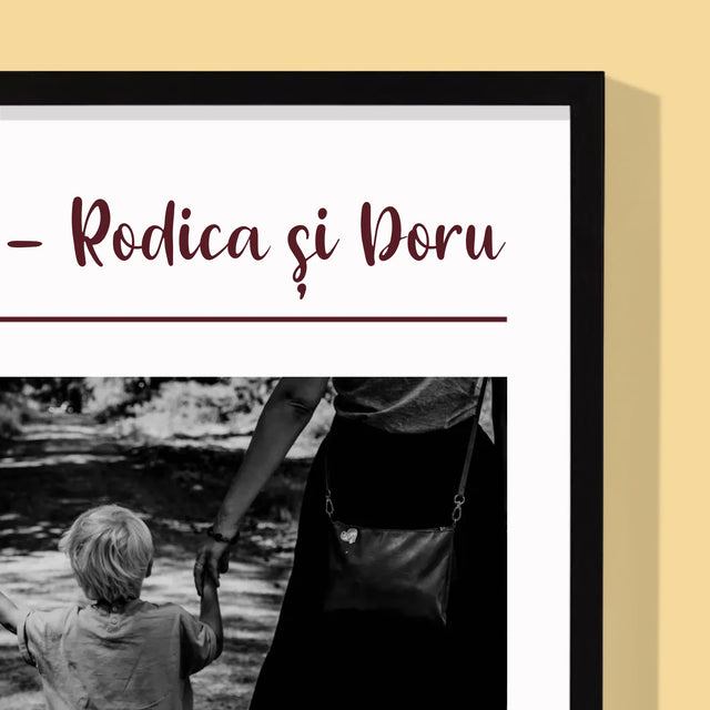 Fotografie Si Semnătură: Părinți Definiția Dragostei Lor - Imprimare Cu Ramă 30X40 (Verticală)