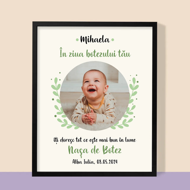 Fotografie Si Semnătură: Cu Prilejul Sfântului Botez - Imprimare Cu Ramă 30X40 (Verticală)