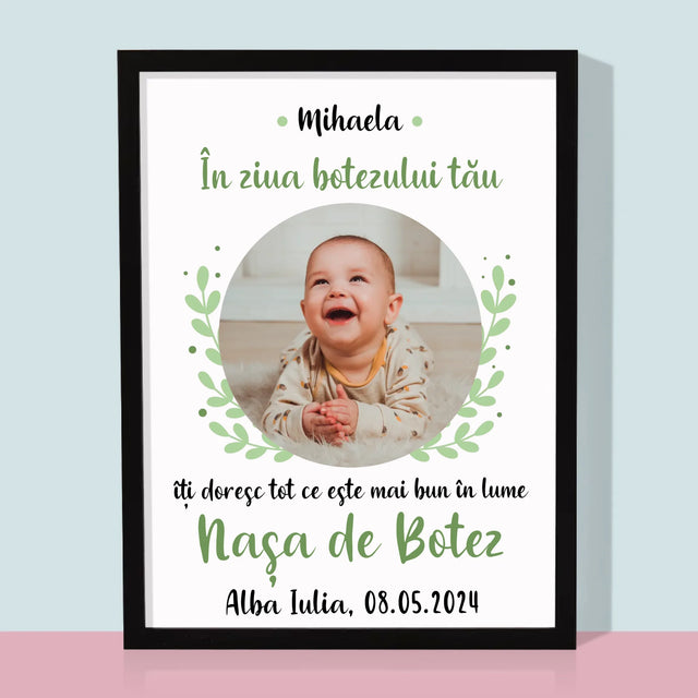 Fotografie Si Semnătură: Cu Prilejul Sfântului Botez - Imprimare Cu Ramă 30X40 (Verticală)