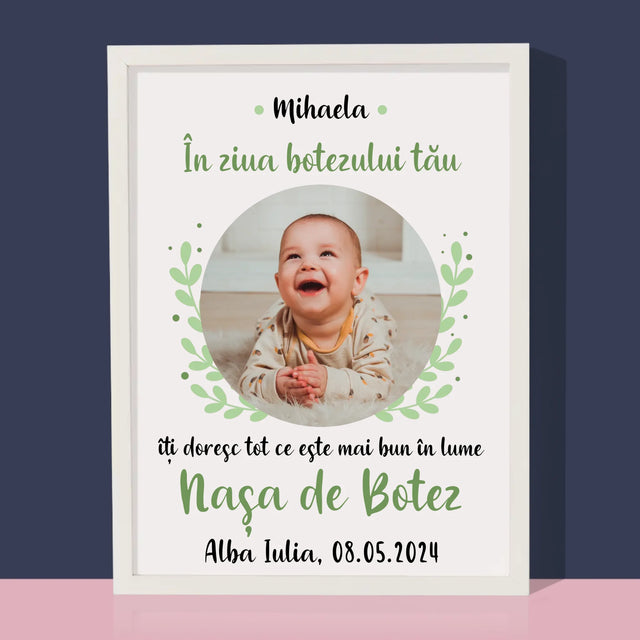 Fotografie Si Semnătură: Cu Prilejul Sfântului Botez - Imprimare Cu Ramă 30X40 (Verticală)