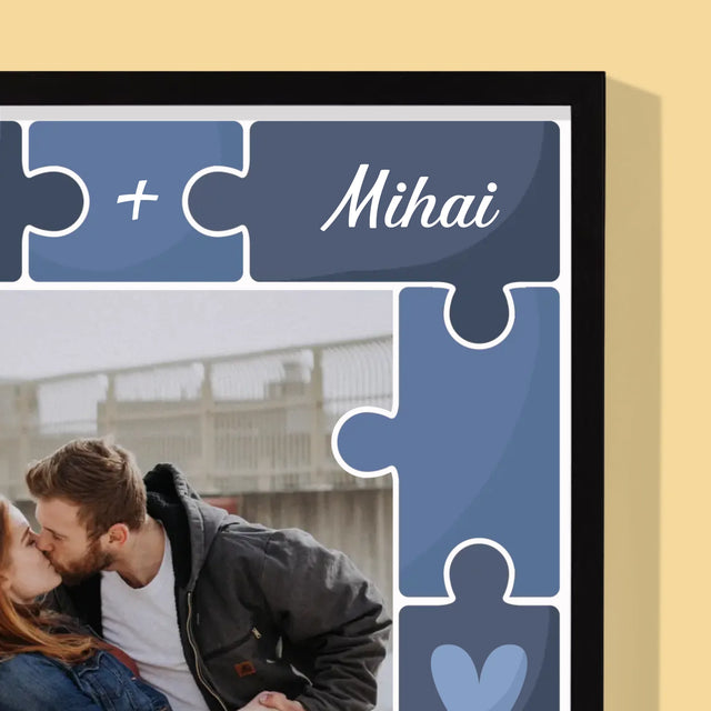 Fotografie Si Semnătură: Puzzle+Fotografie - Imprimare Cu Ramă 30X40 (Verticală)